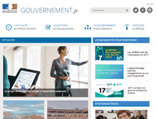 Tablet Screenshot of gouvernement.fr